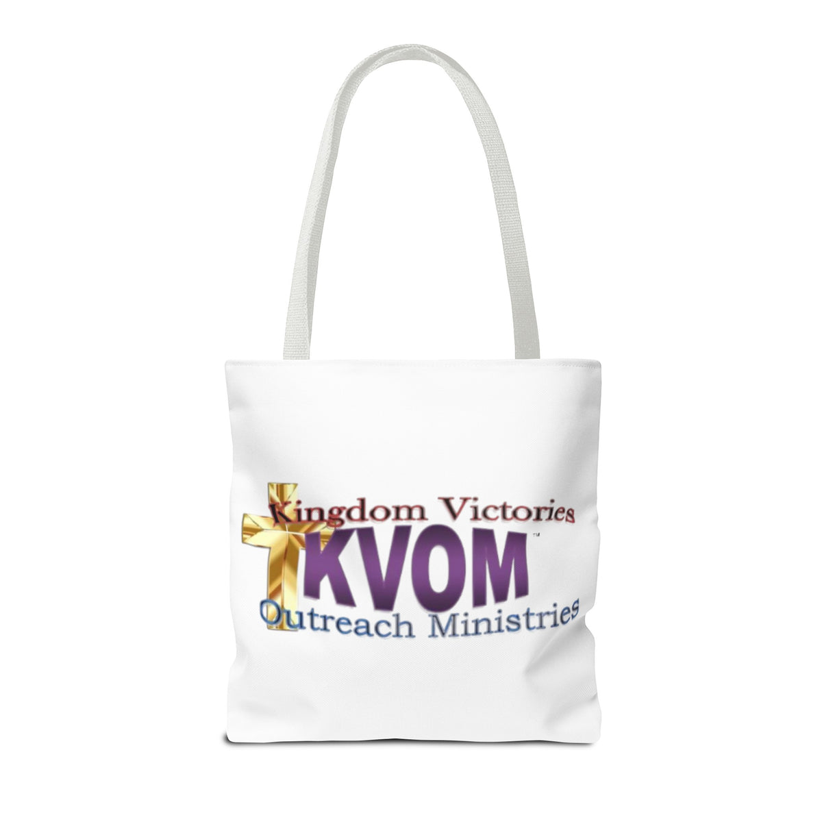 KVOM Logo Tote Bag, White, Moses Temple Colored Logo