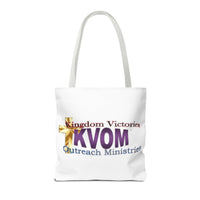 KVOM Logo Tote Bag, White, Moses Temple Colored Logo