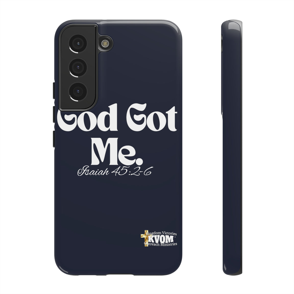 God Got Me KVOM Tough Case, White Print