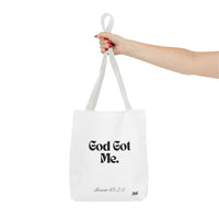 God Got Me Tote Bag White & Black