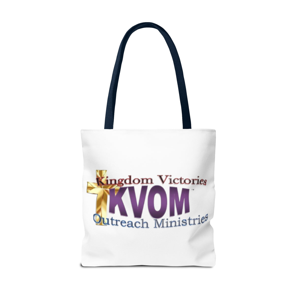 KVOM Logo Tote Bag, White, Moses Temple Colored Logo