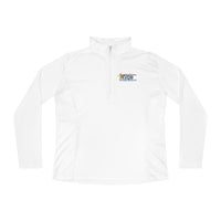 KVOM Logo Blue Ladies Zip-Collar Pullover