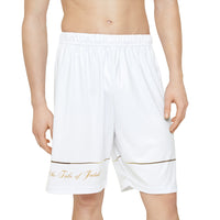 Lion of the Tribe Judah Men’s Sports Shorts, White