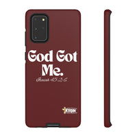 God Got Me KVOM Tough Case, White Print