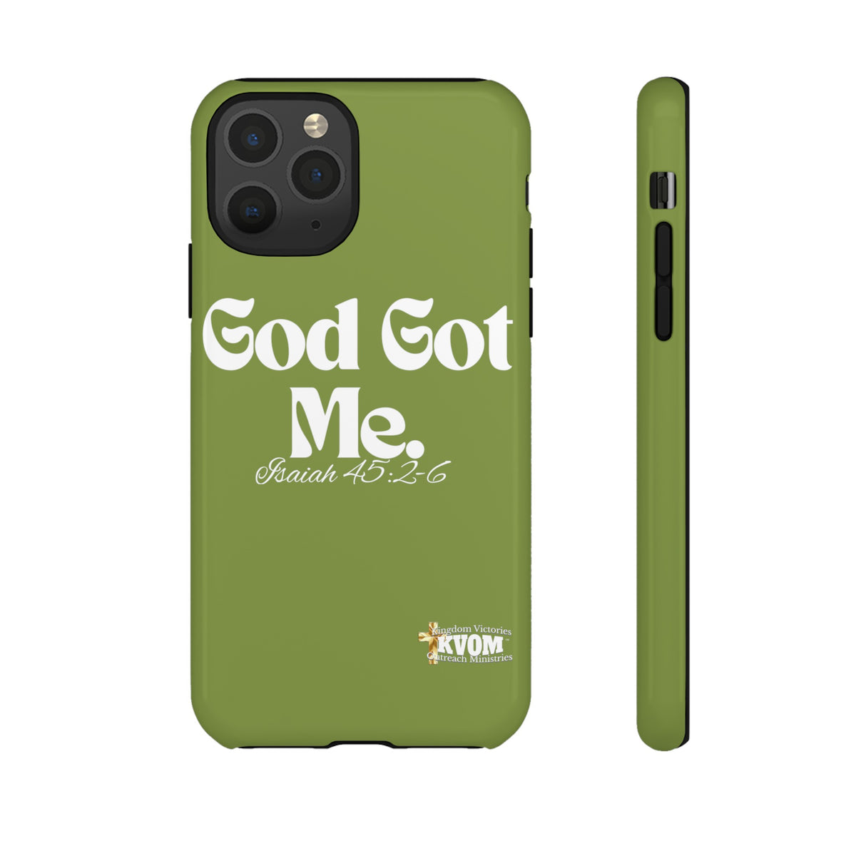 God Got Me KVOM Tough Case, White Print