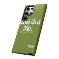 God Got Me KVOM Tough Case, White Print