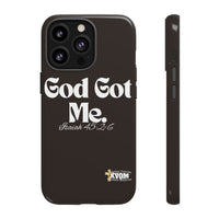 God Got Me KVOM Tough Case, White Print