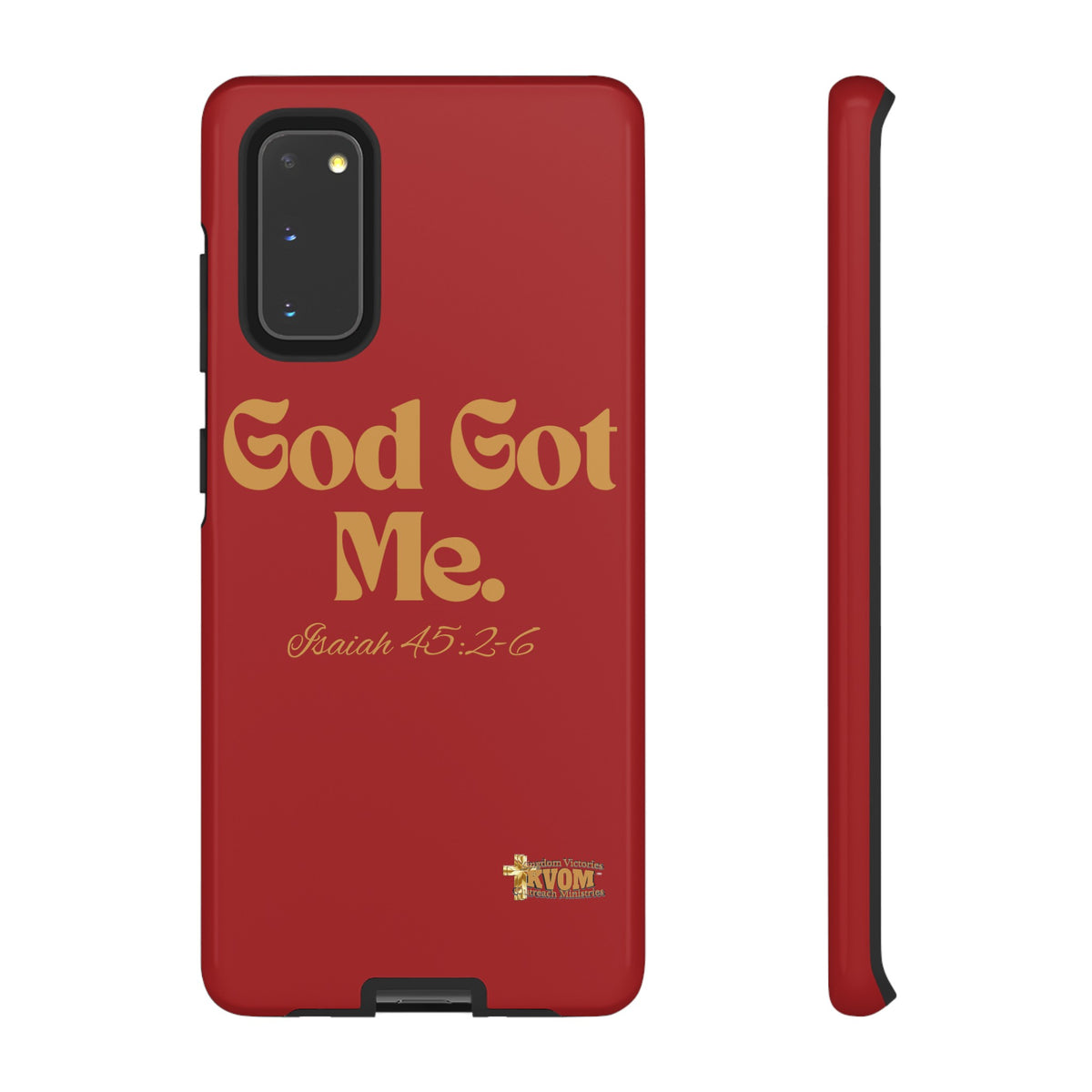 God Got Me KVOM Tough Case, Gold Print