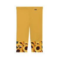 Loving Myself & Jesus Sunflowers Women’s Mid-Length Leggings