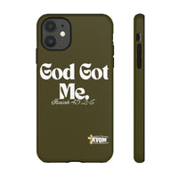 God Got Me KVOM Tough Case, White Print