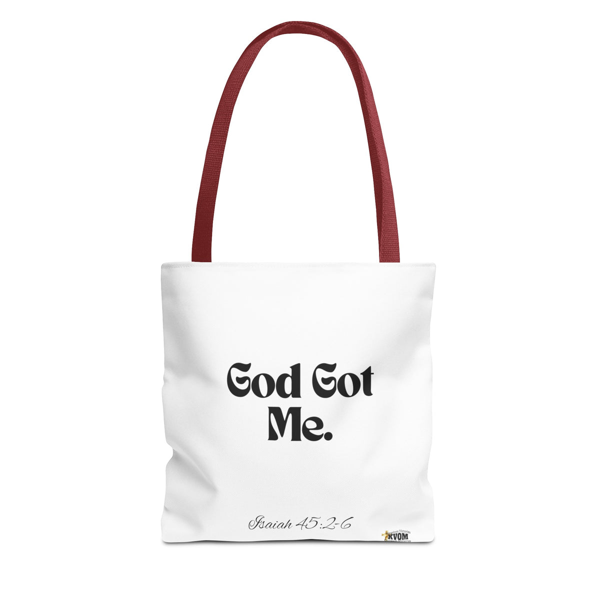 God Got Me Tote Bag White & Black