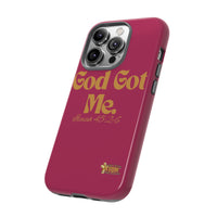 God Got Me KVOM Tough Case, Gold Print