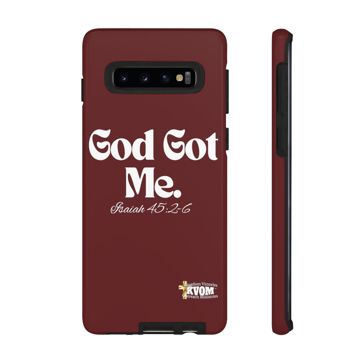 God Got Me KVOM Tough Case, White Print