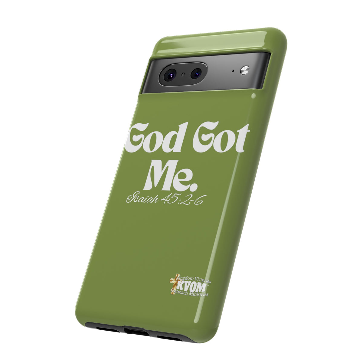 God Got Me KVOM Tough Case, White Print