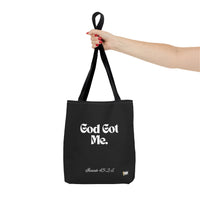 God Got Me Tote Bag: Black & White