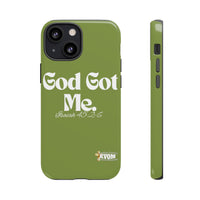 God Got Me KVOM Tough Case, White Print