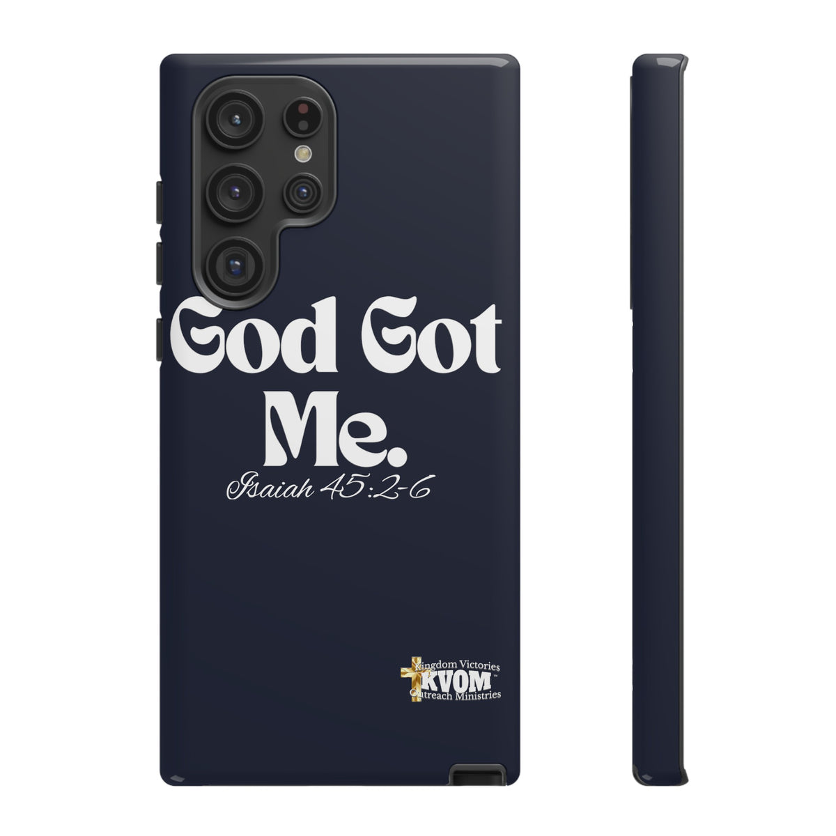 God Got Me KVOM Tough Case, White Print