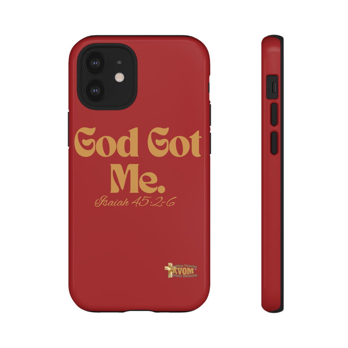 God Got Me KVOM Tough Case, Gold Print