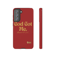 God Got Me KVOM Tough Case, Gold Print