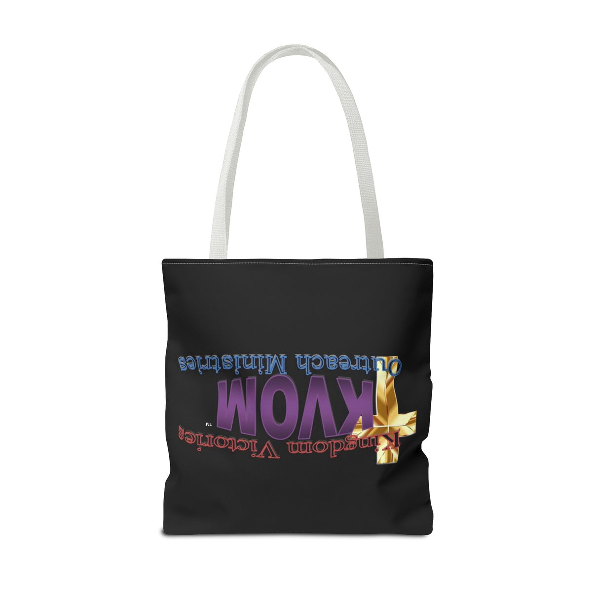 KVOM Logo Tote Bag, Black, Moses Temple Colored Logo