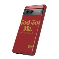 God Got Me KVOM Tough Case, Gold Print