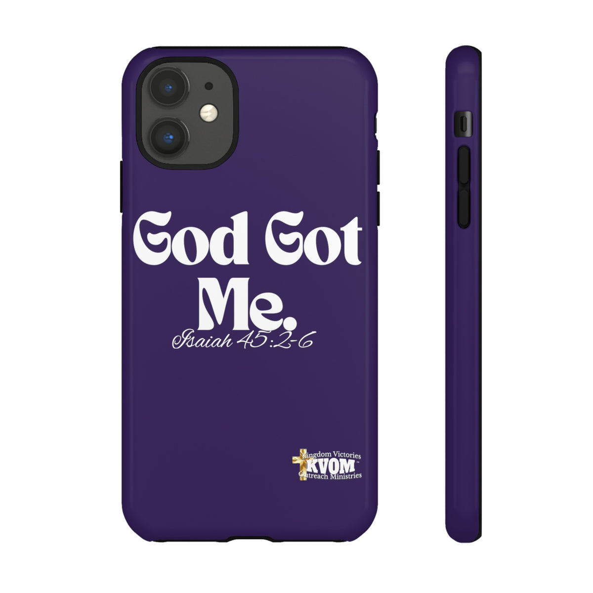 God Got Me KVOM Tough Case, White Print