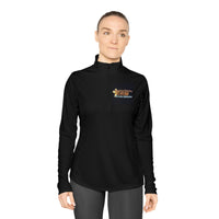 KVOM Logo Brass Ladies Zip-Collar Pullover