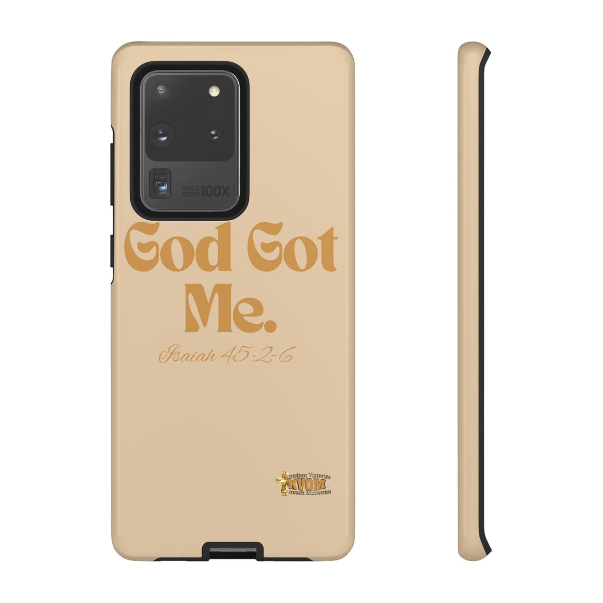 God Got Me KVOM Tough Case, Gold Print