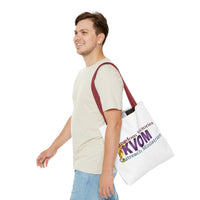 KVOM Logo Tote Bag, White, Moses Temple Colored Logo