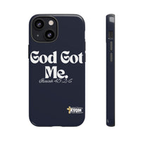 God Got Me KVOM Tough Case, White Print