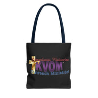 KVOM Logo Tote Bag, Black, Moses Temple Colored Logo