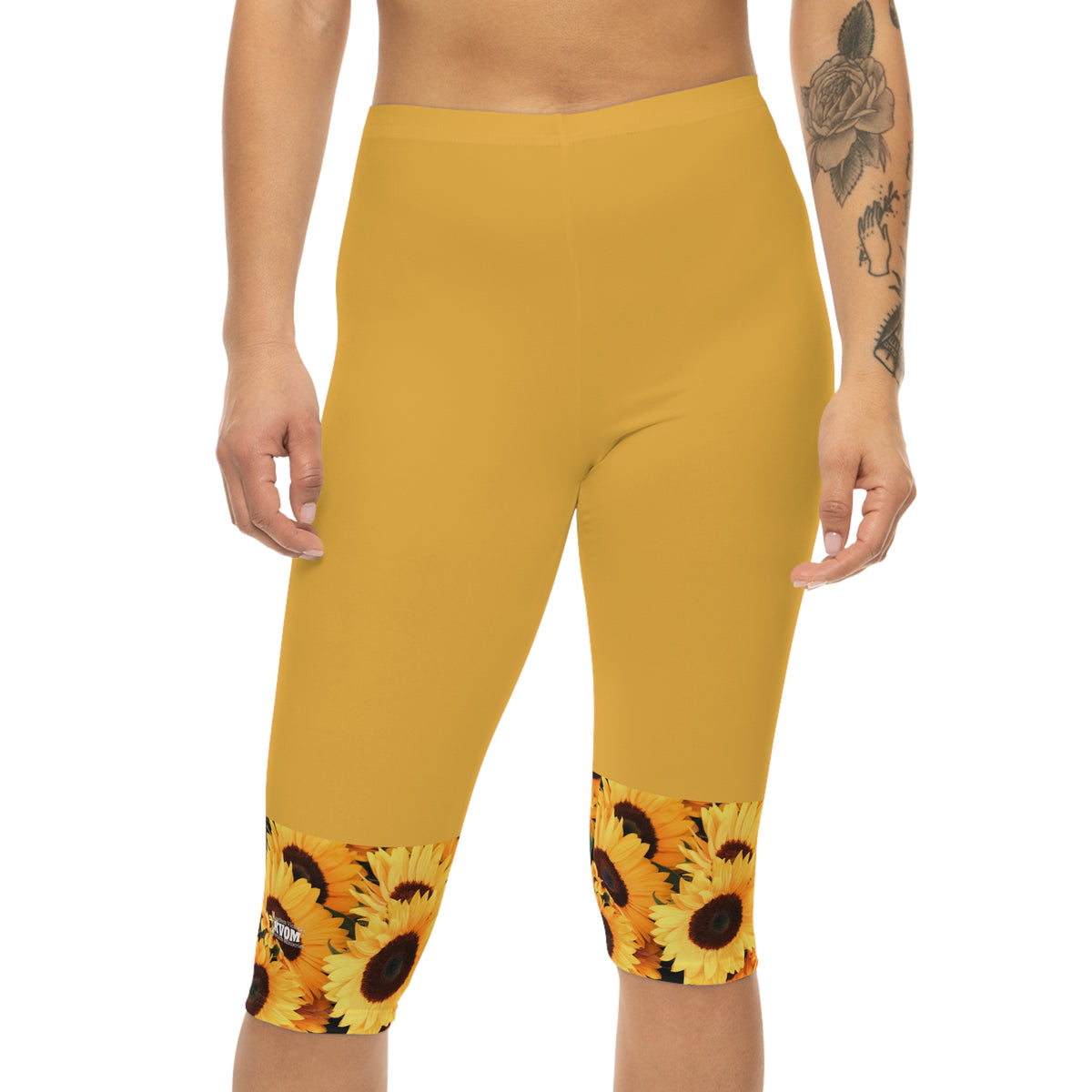 Loving Myself & Jesus Sunflowers Women’s Mid-Length Leggings