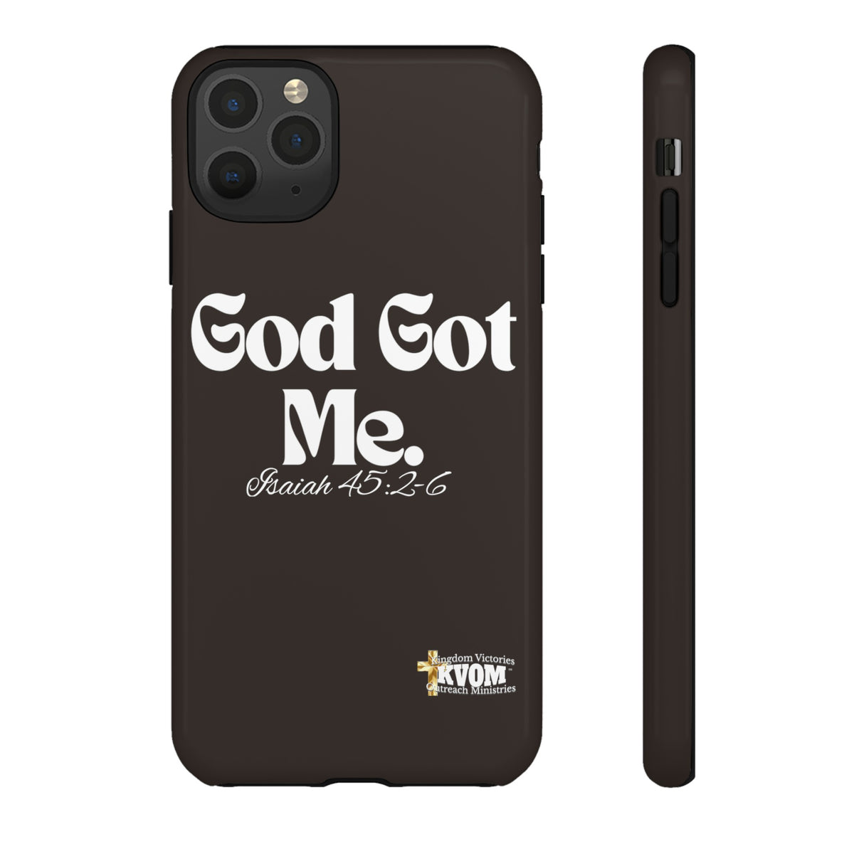 God Got Me KVOM Tough Case, White Print