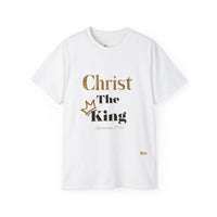 Christ The King Women's T-Shirt, Black on Black & Gold