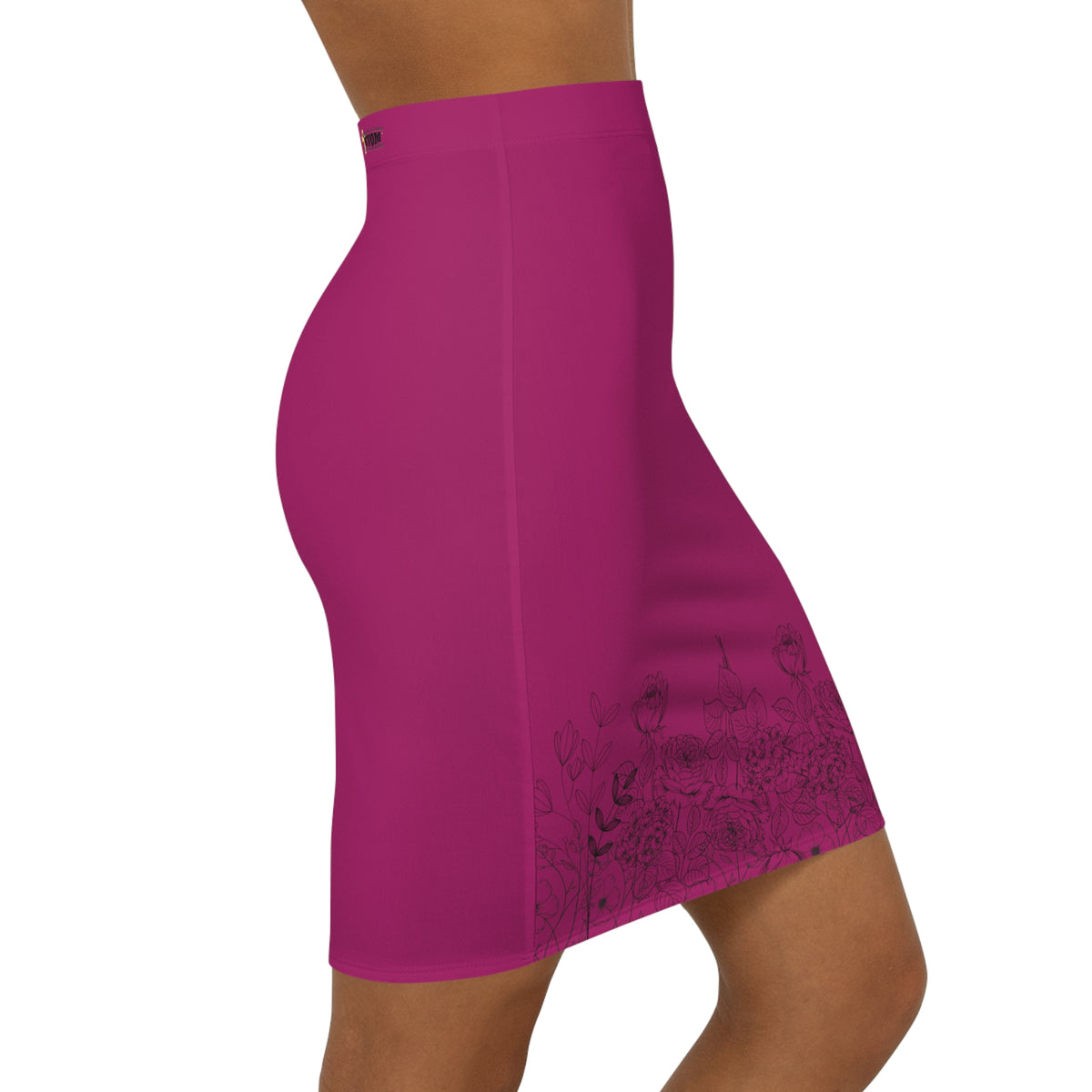 Stretched Series BLESSED Women's Pencil Skirt, Deep Berry