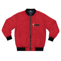 KVOM Logo Men's Bomber Jacket: Red