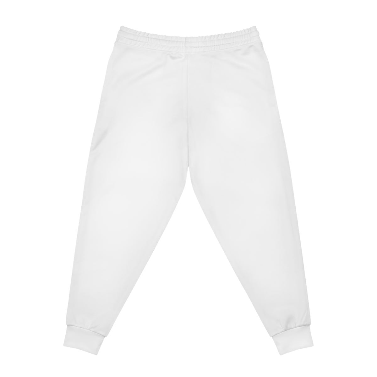 KVOM Logo Athletic Jogging Pants, White, Brass Logo