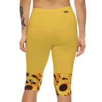 Loving Myself & Jesus Sunflowers Women’s Mid-Length Leggings