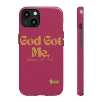 God Got Me KVOM Tough Case, Gold Print