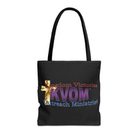 KVOM Logo Tote Bag, Black, Moses Temple Colored Logo