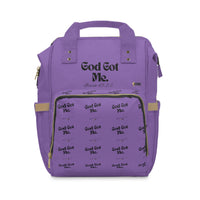 God Got Me KVOM Diaper Backpack, Purple