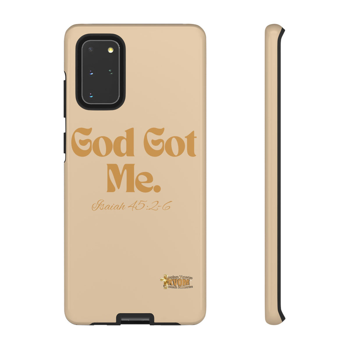 God Got Me KVOM Tough Case, Gold Print