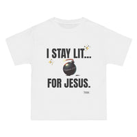 I Stay Lit For Jesus Relaxed Fit Short-Sleeve T-Shirt