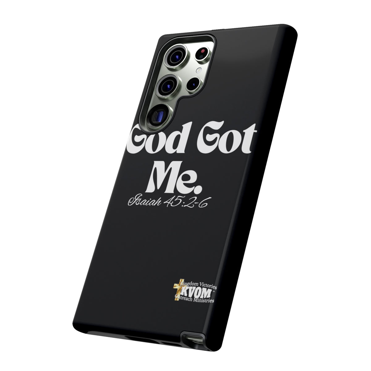 God Got Me KVOM Tough Case, White Print