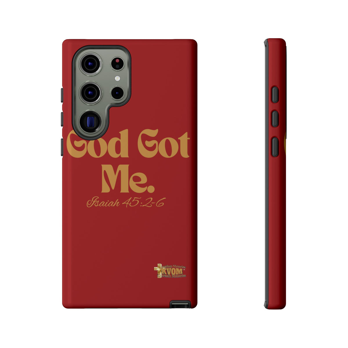 God Got Me KVOM Tough Case, Gold Print