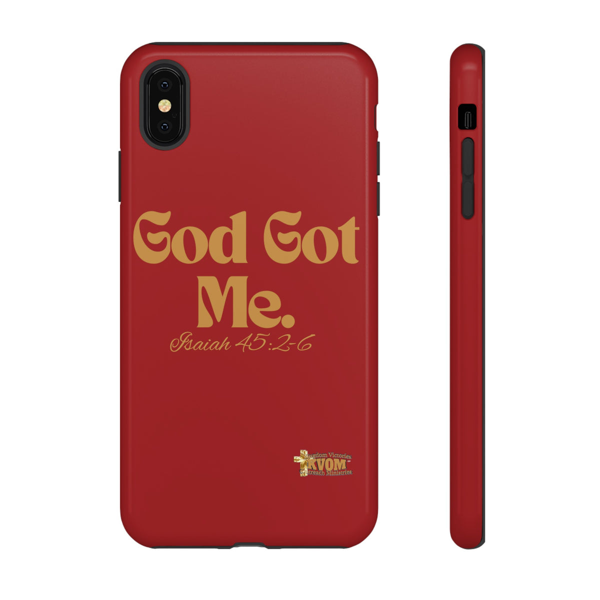 God Got Me KVOM Tough Case, Gold Print