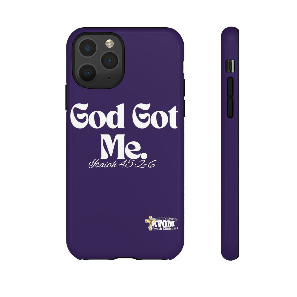 God Got Me KVOM Tough Case, White Print