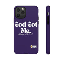 God Got Me KVOM Tough Case, White Print