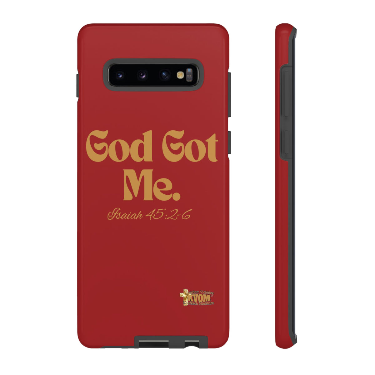 God Got Me KVOM Tough Case, Gold Print