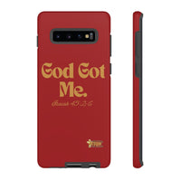 God Got Me KVOM Tough Case, Gold Print